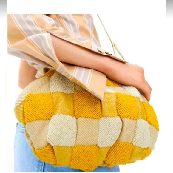 ZARA BEADED GINGHAM CROSSBODY BAG - Picture 4 of 12
